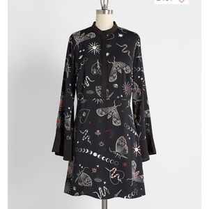 Modcloth Retro Romance Long Sleeve Dress